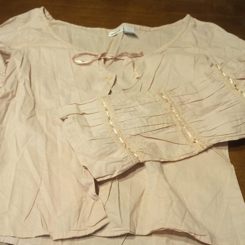 Boho button front shirt size L